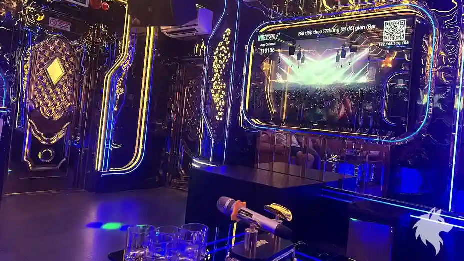 멋진 인테리어의 가라오케 룸