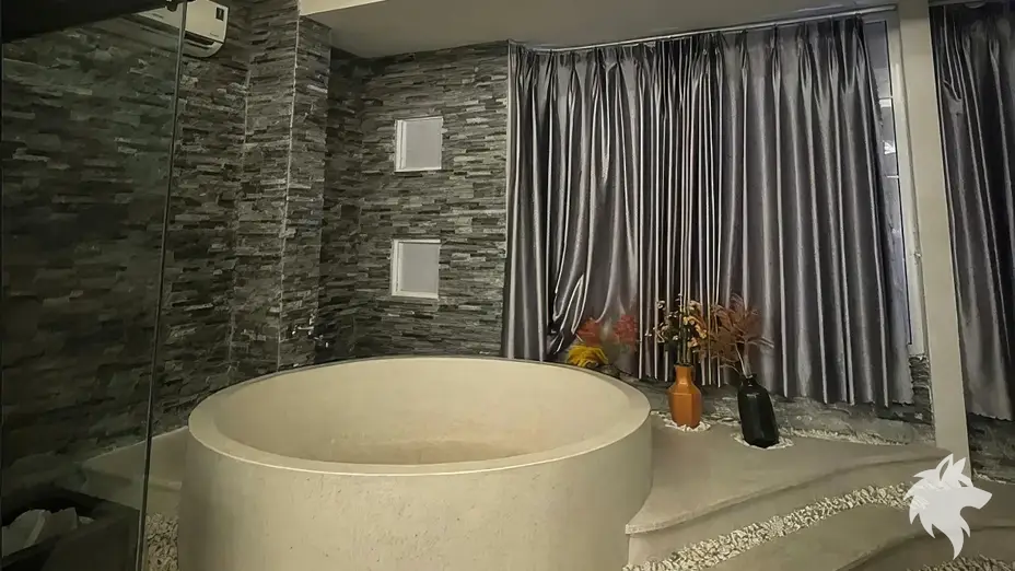 석재 인테리어 스파 원형 욕조
