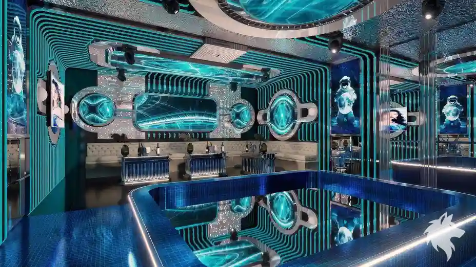 우주 콘셉트 실내 풀장